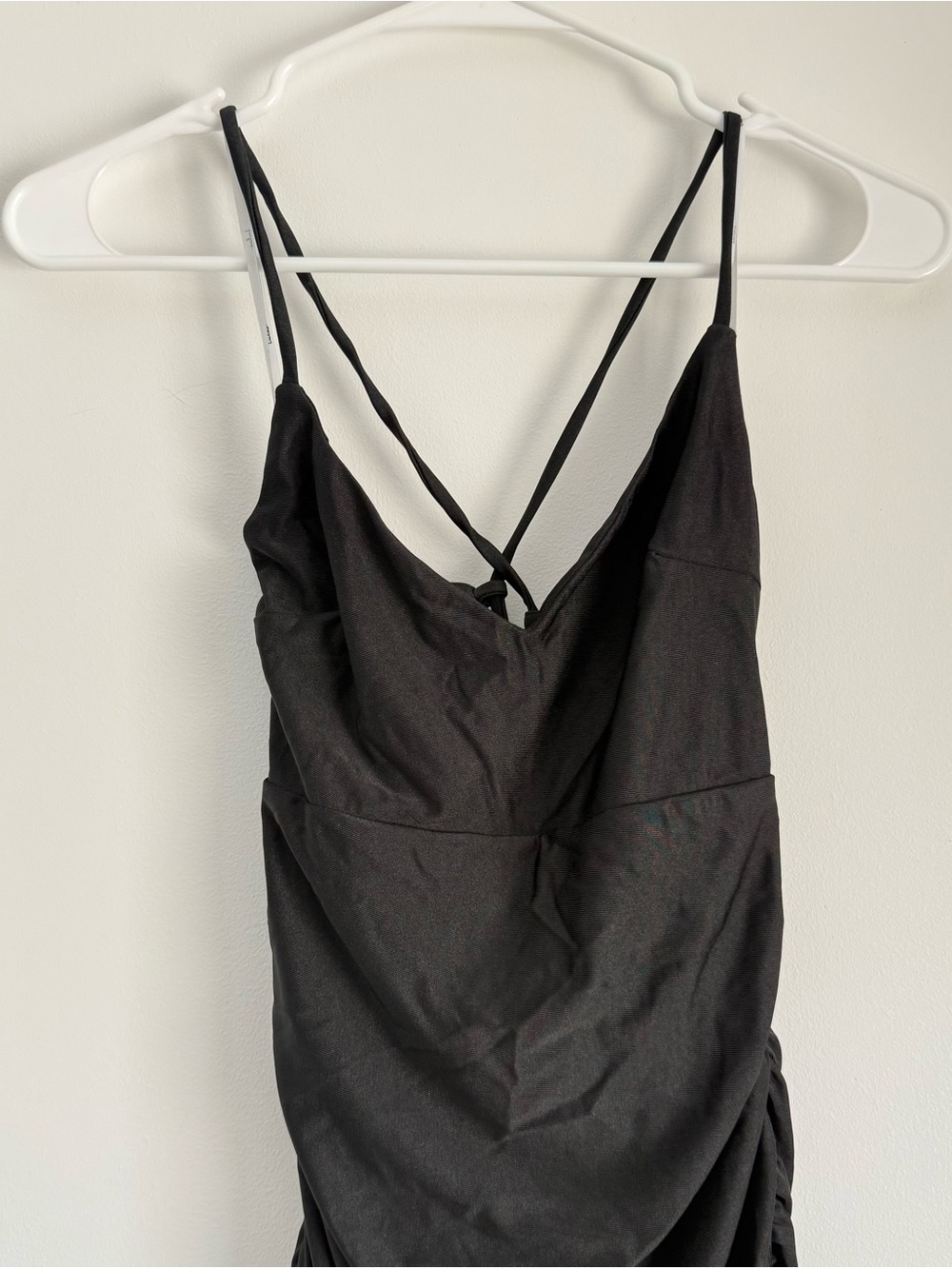 NWT Lulus Elese Black Slinky Knit Lace-Up Mermaid Maxi Dress Size Small - Picture 6 of 9